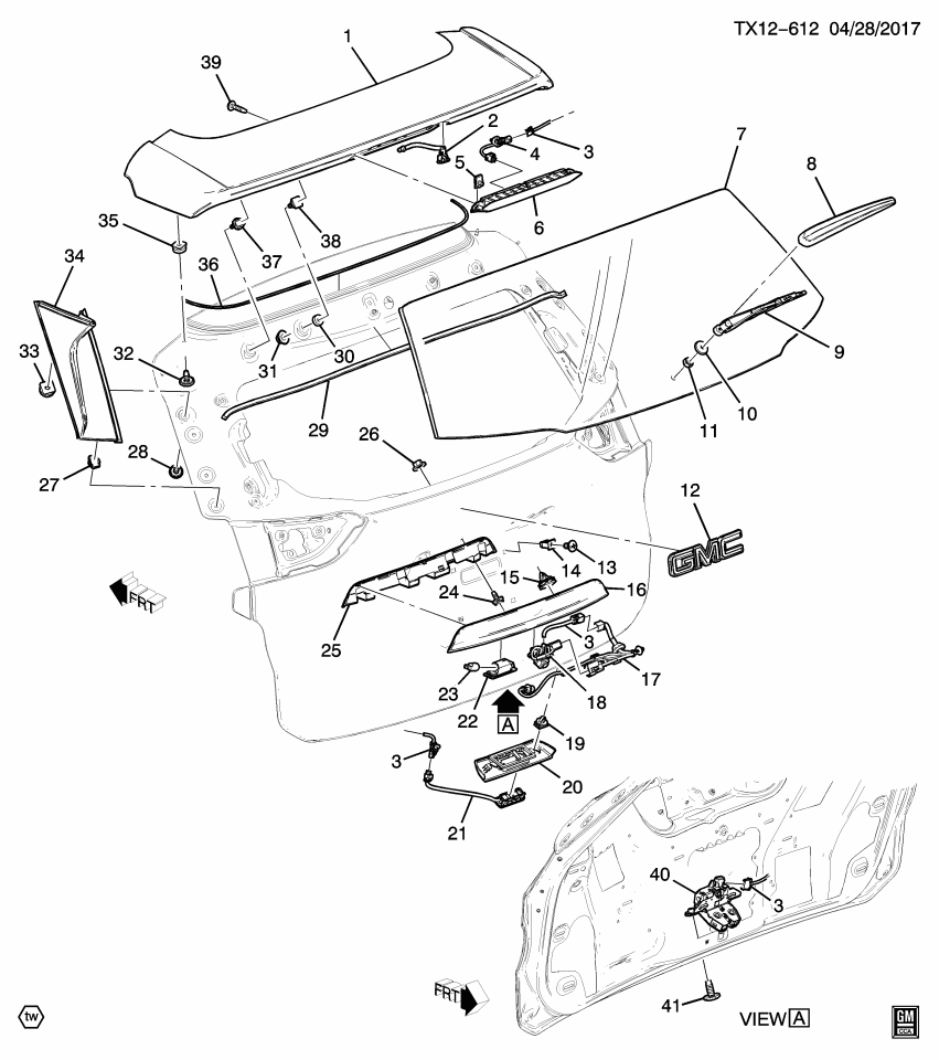 GM 84671182 HARNESS ASM-RR LIC PLT LP WRG