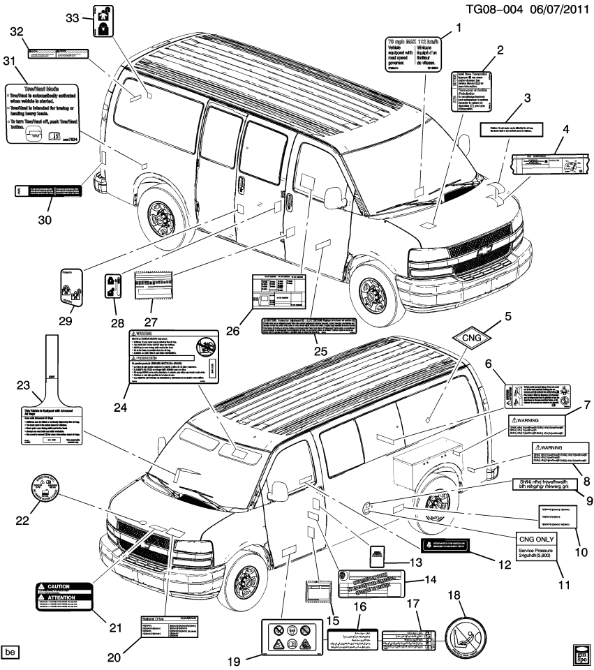 GM 22965026 Label-Fuel Feed Pipe Warning