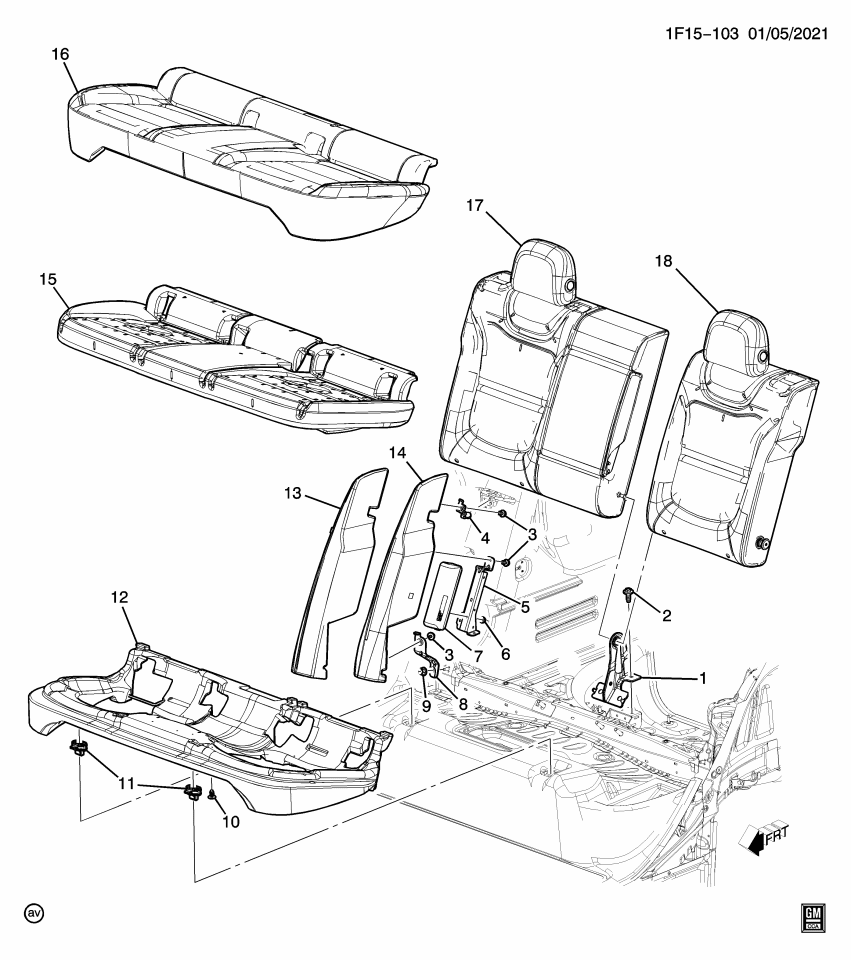 GM 42541724 Bolster Bracket