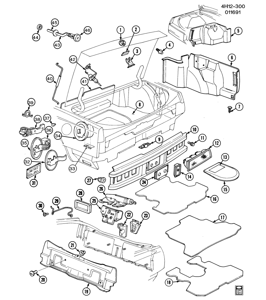 GM 20473753 Panel Asm-Finish Rear End Source: P