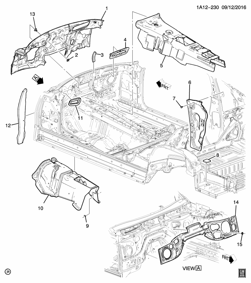 GM 20953625 Deadener-Dash Panel