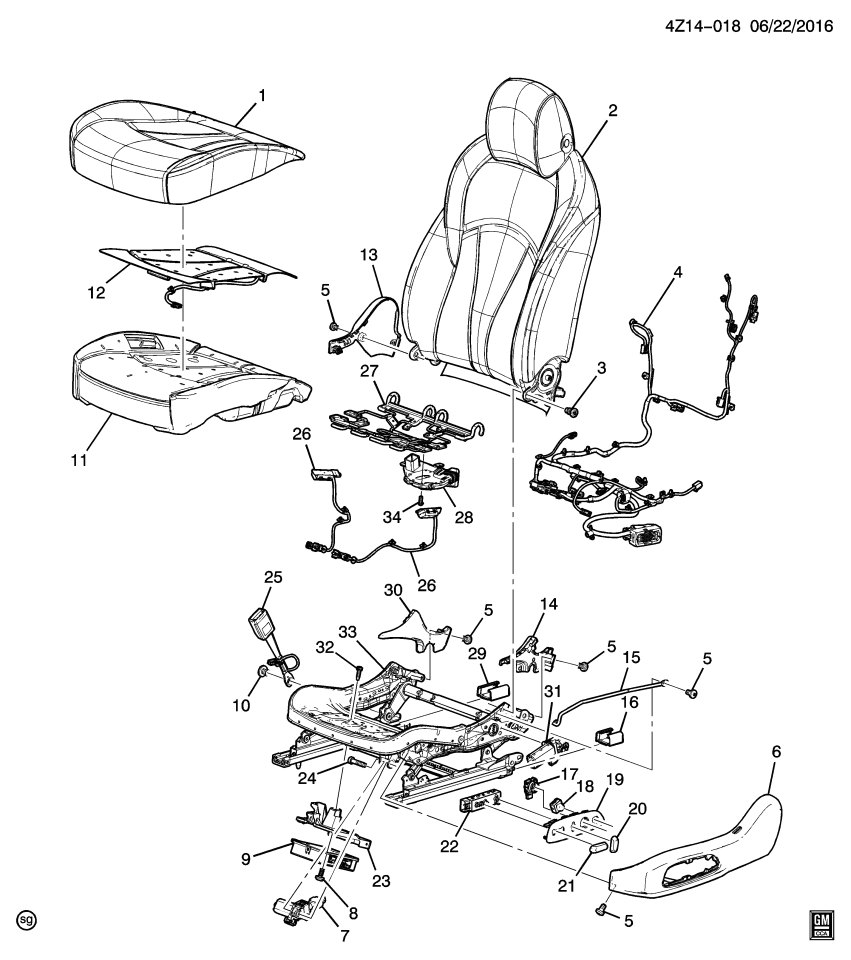 GM 26214527 CAP-F/SEAT ADJR TRK END *BLACK
