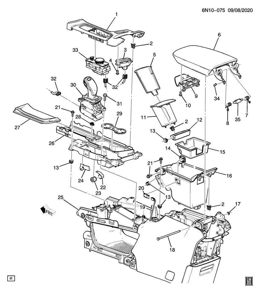 GM 84363159 DAMPENER-F/FLR CNSL F/CMPT DR