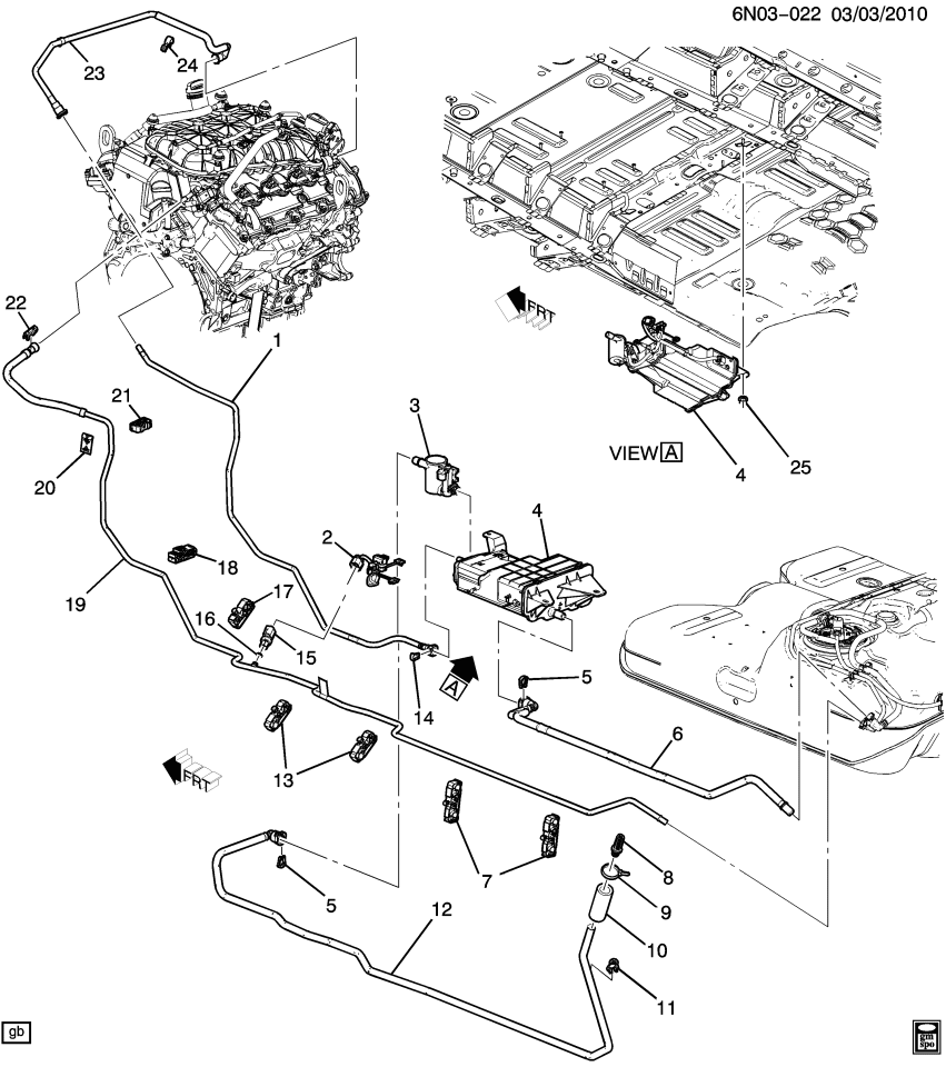 GM 25938684 Clip-Evap Emission Canister Vent Pipe