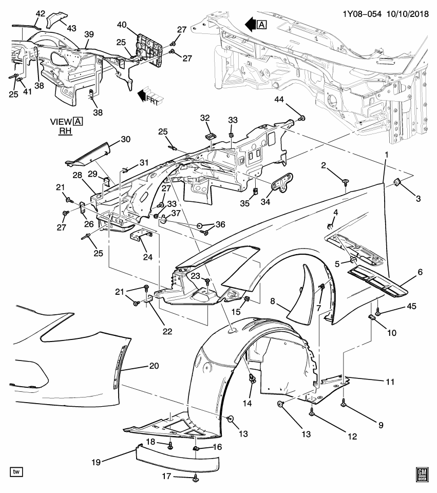 GM 23233721 Seal Asm-Front Fender