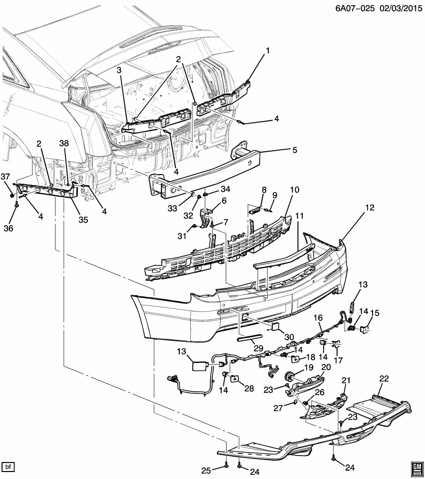 GM 23255382 Harness Asm-Back Up Lamp Wiring