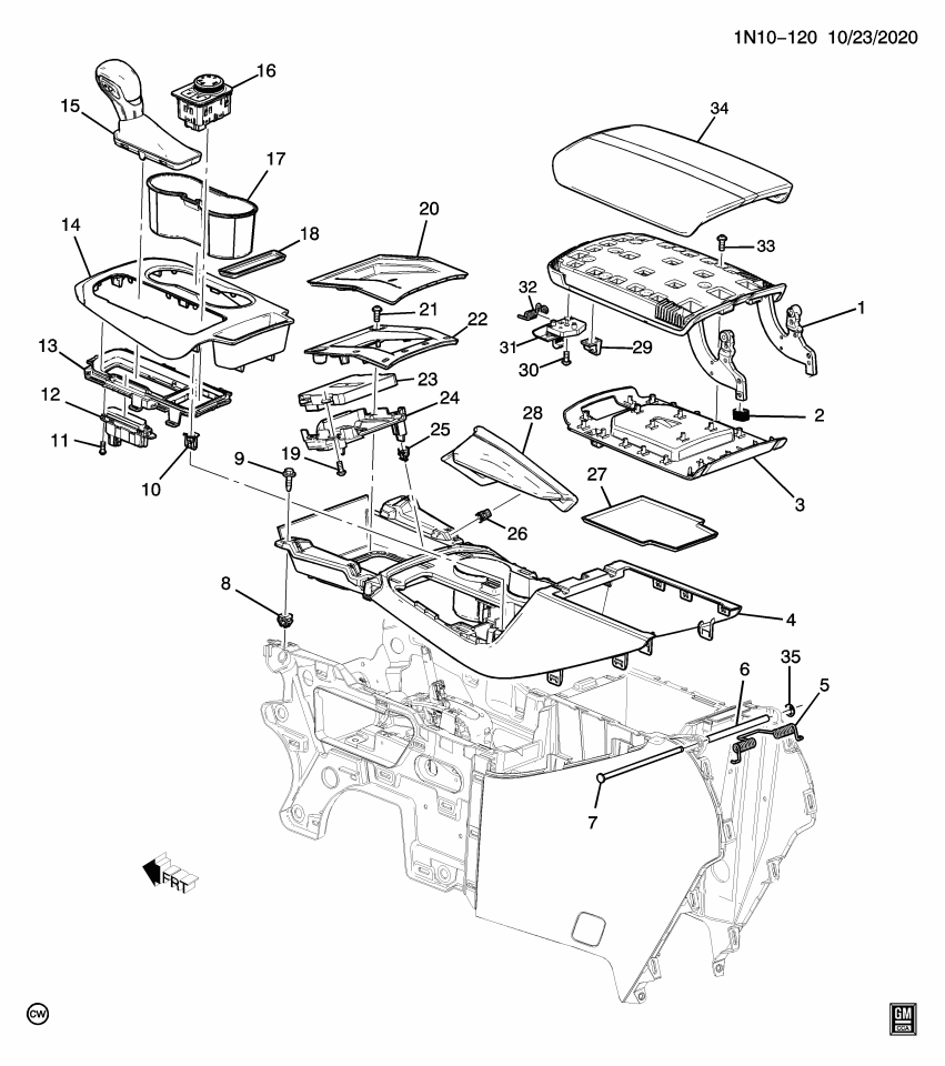 GM 84734259 SPRING-F/FLR CNSL COMPT DR