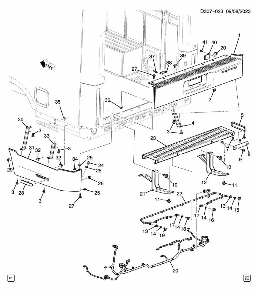 GM 11546439 NUT, R/END SPLR