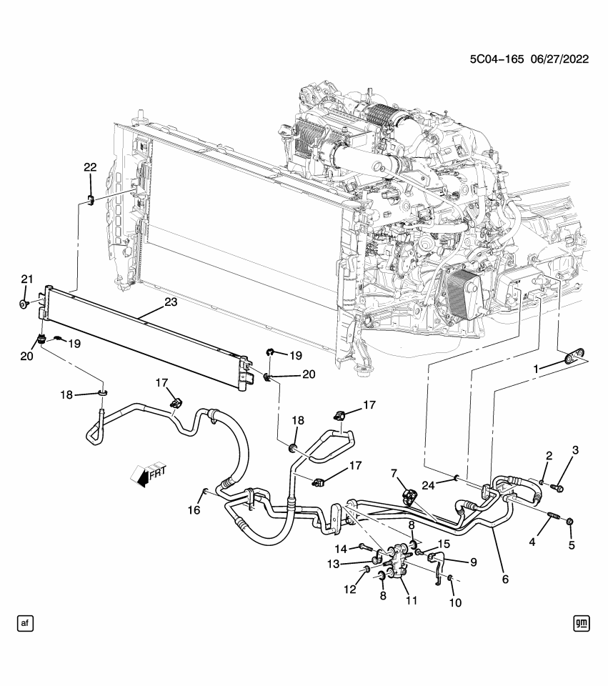 GM 85637421 PIPE ASM-TRANS FLUID CLR INL & OTLT