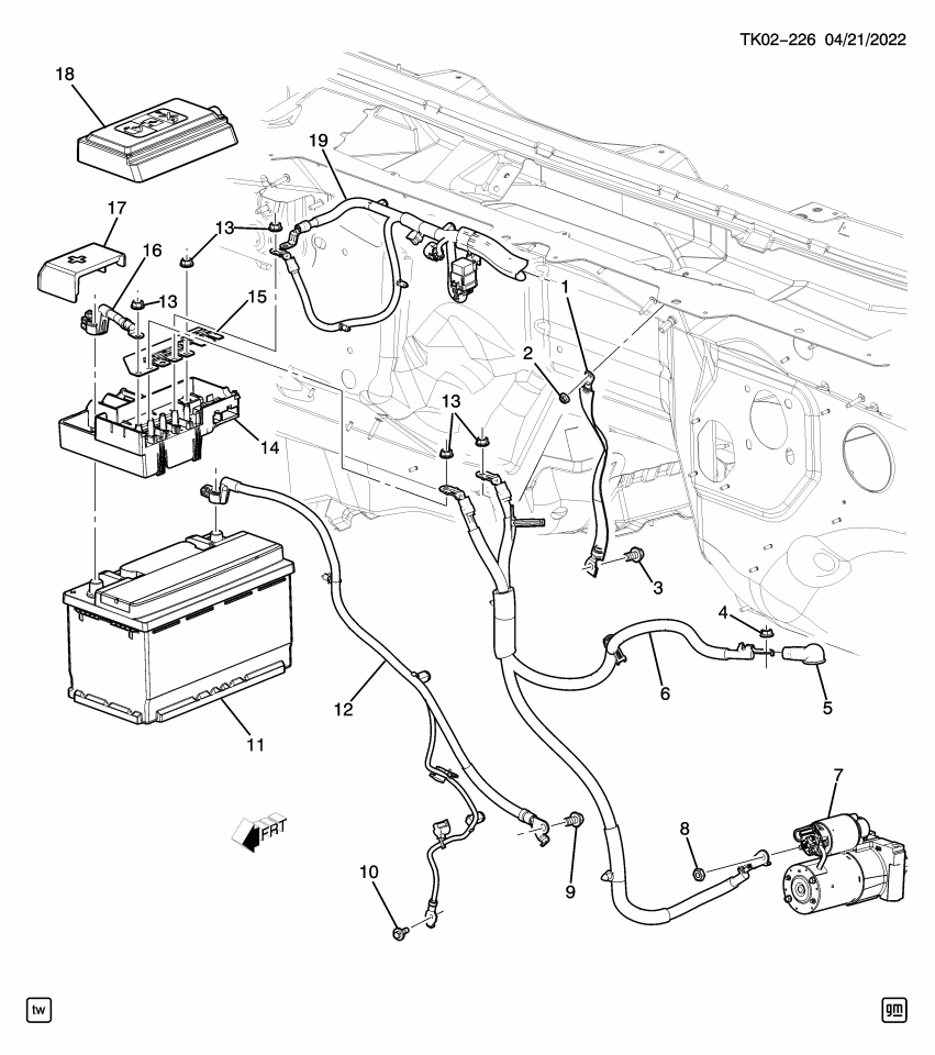 GM 23418922 Positive Cable