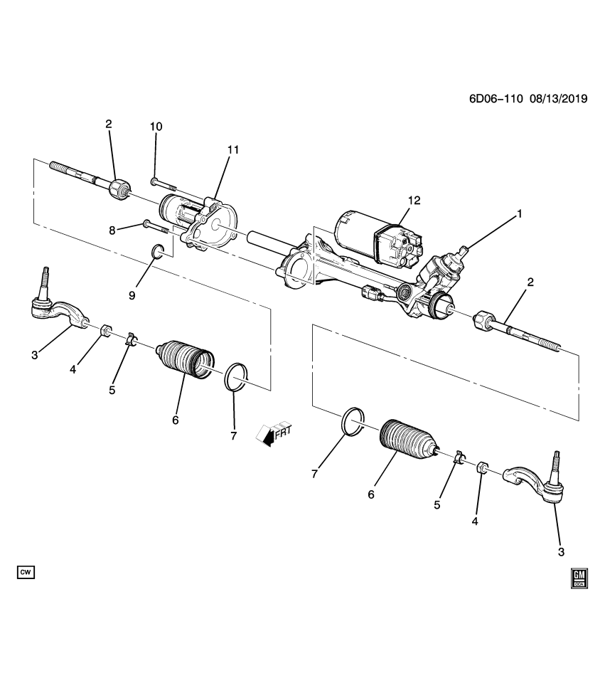 GM 84257795 Outer Tie Rod