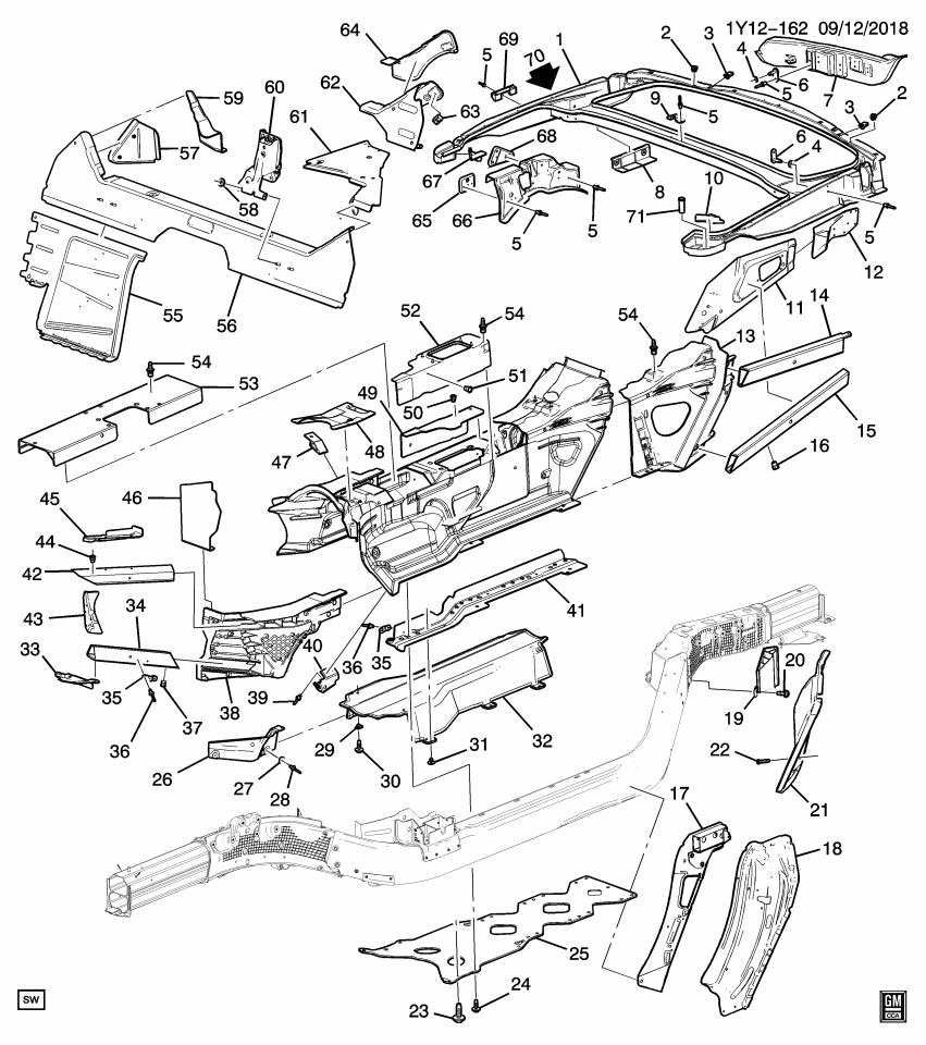 GM 22816866 Hose-Folding Top Stowage Compartment Drain