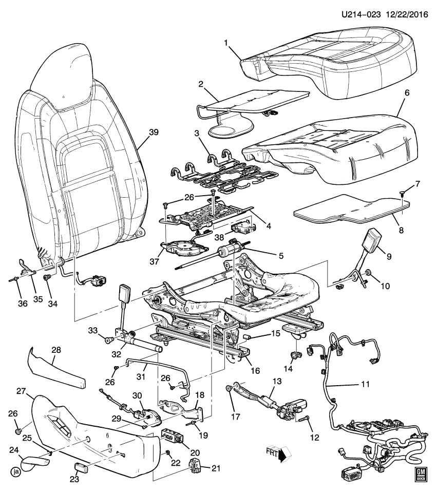 GM 13589120 Retainer-Front Seat Adjuster Finish Cover