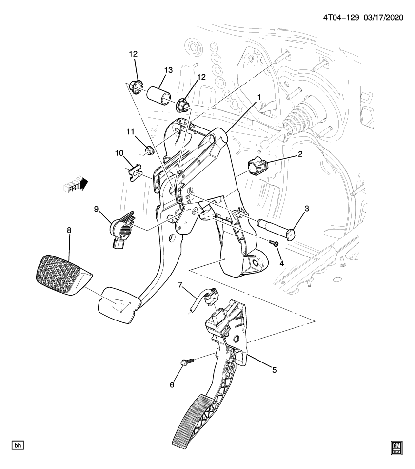 GM 39072221 PAD-BRK PED