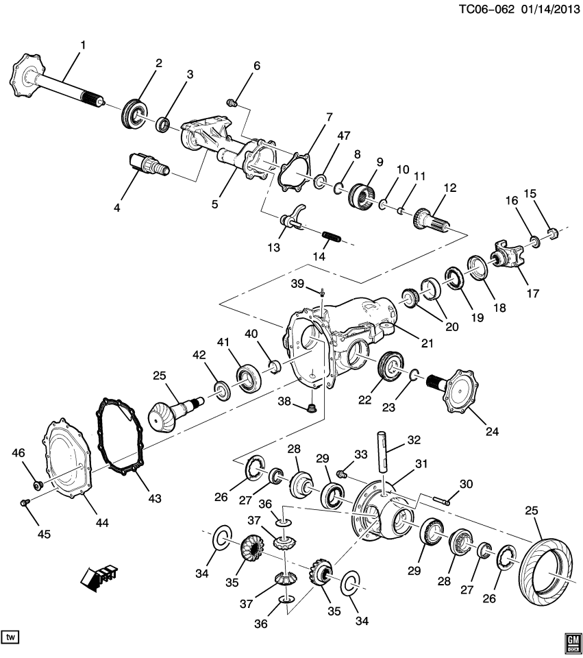GM 19256737 Ring & Pinion