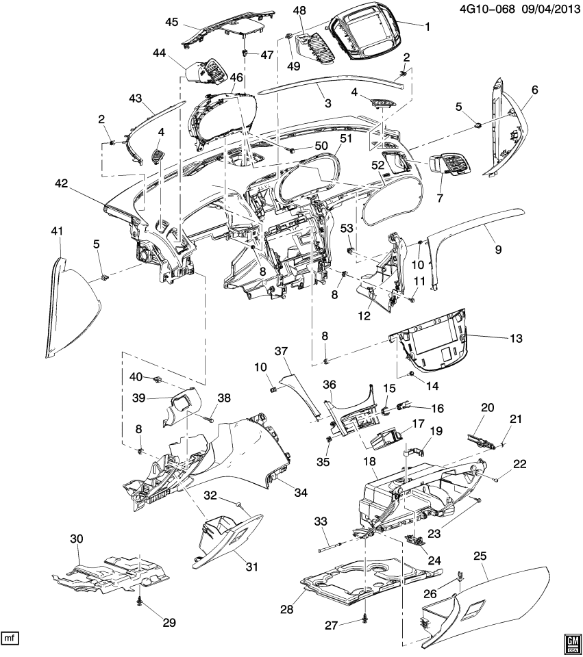 GM 39076936 Outlet Asm-Instrument Panel Center Air *Black