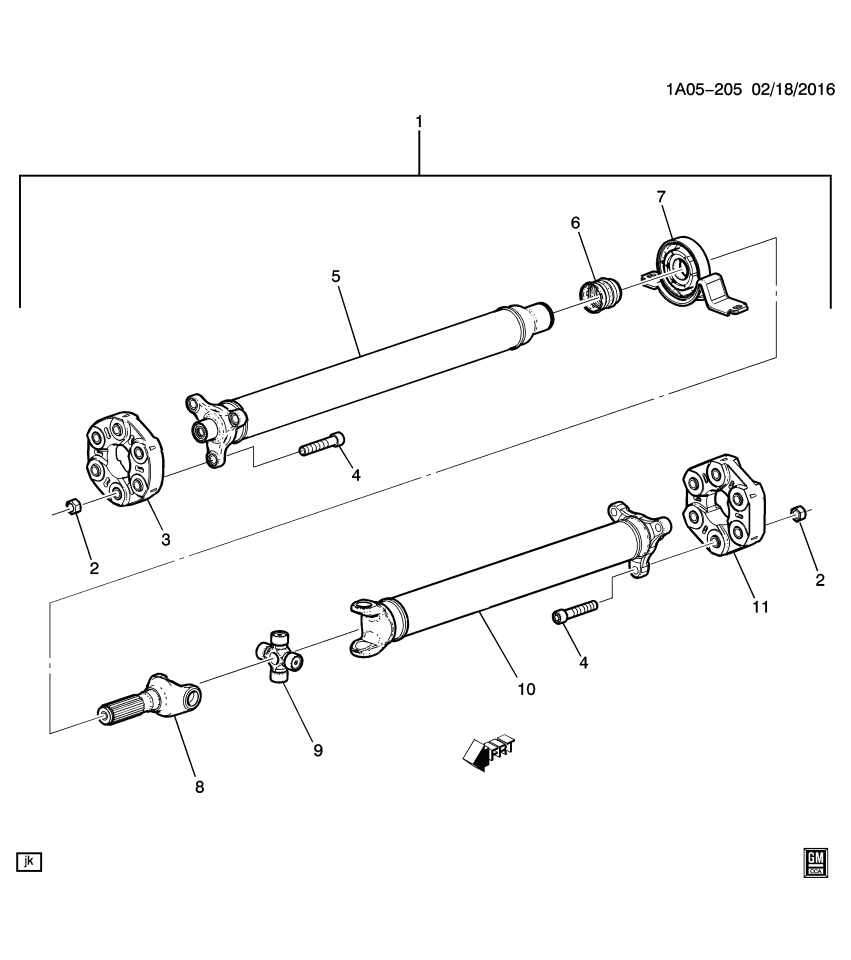 GM 84553701 SHAFT ASM-PROP