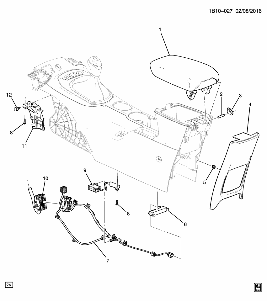 GM 13478148 Harness Asm-Front Floor Console Wiring