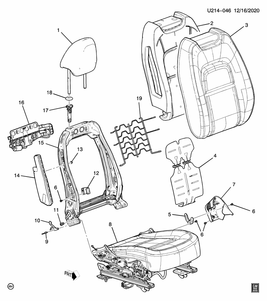 GM 22844090 Bracket-Front Seat Reclining Control