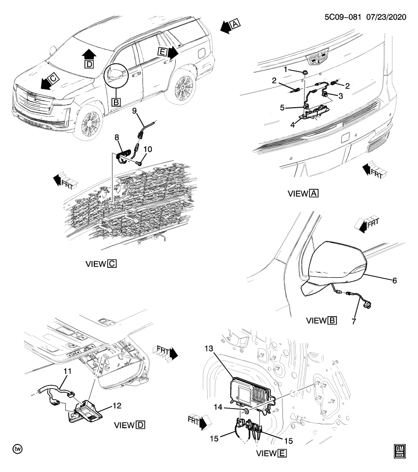 GM 85559121 MODULE ASM-VIDEO PROCESSING