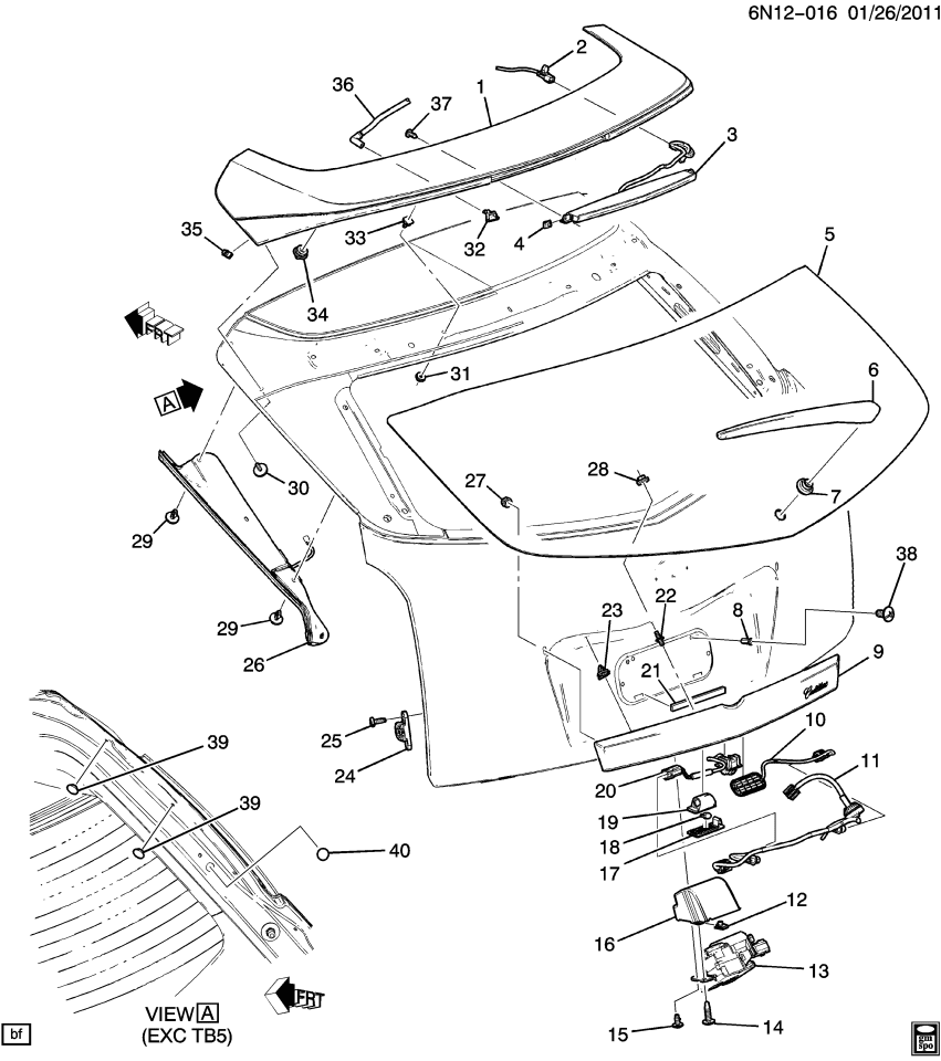 GM 22780645 Insulator Asm-Rear License Plate