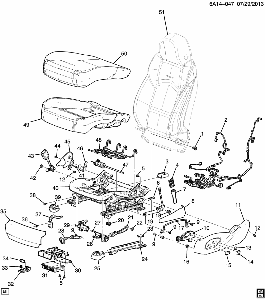 GM 22880190 Cap, Front Seat Adjuster Finish Cover Bolt