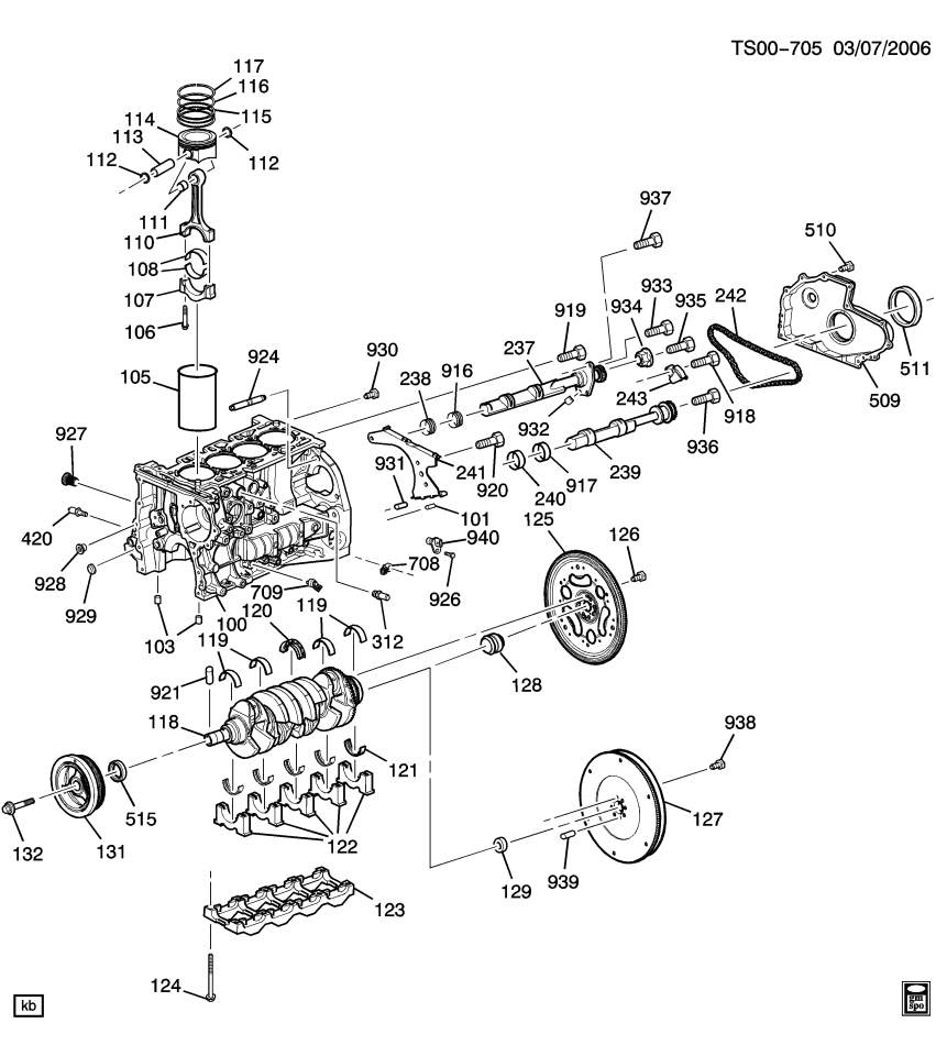 GM 19211434 Pin Kit, Crankshaft Bearing Cap Locating (Ls7, Ls9, Lsx Blocks)