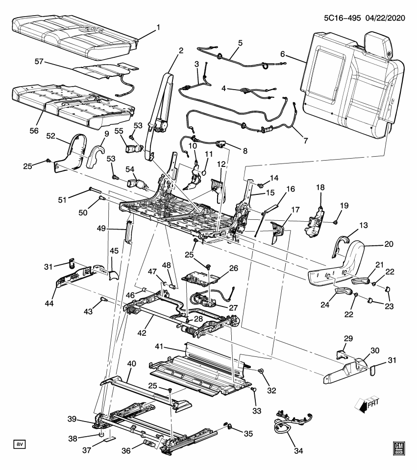 GM 23407879 Plug-Rear Seat Belt Bolt Hole *Black