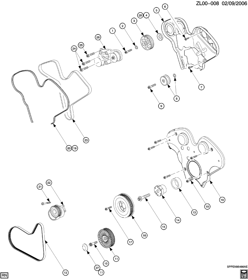 GM 19244939 Pulley Asm, Belt Idler