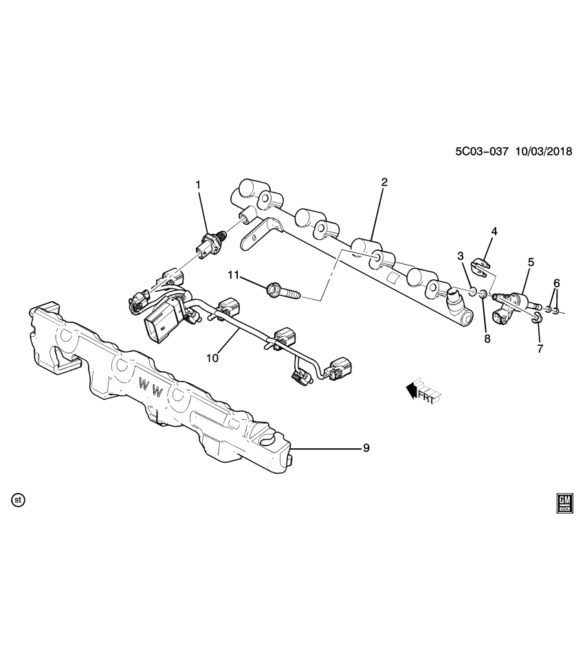 GM 12729696 SHIELD-F/INJN FUEL RL NOISE