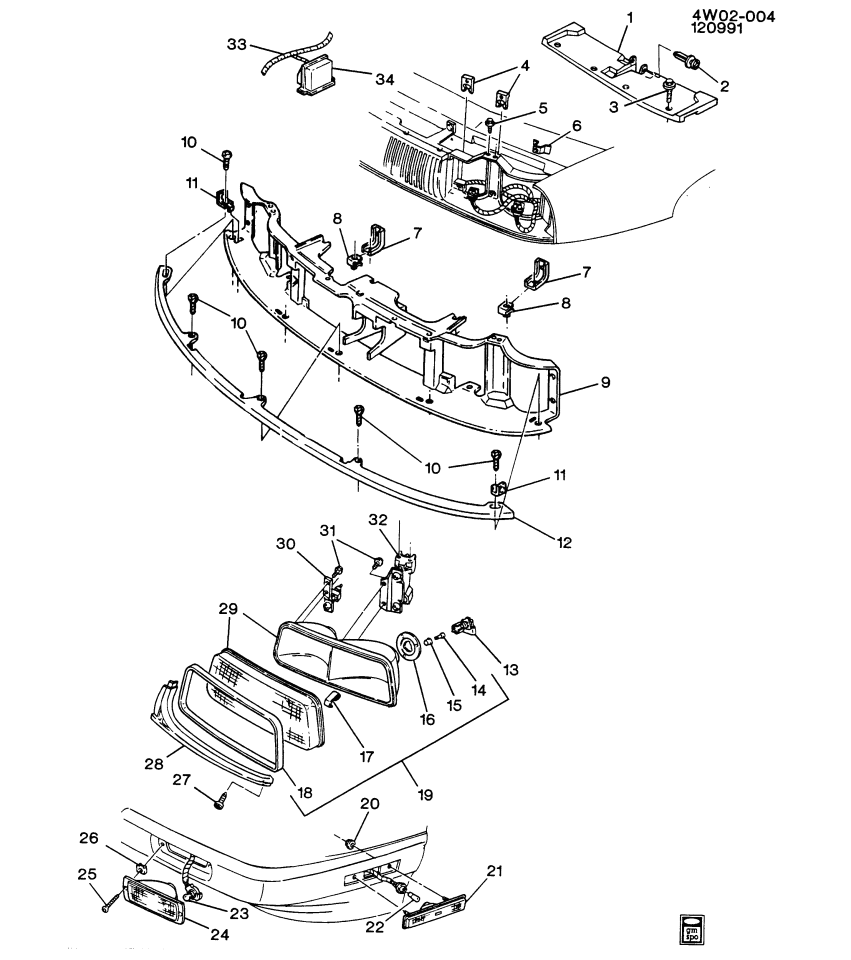 GM 10079193 Bracket-Headlamp Bezel
