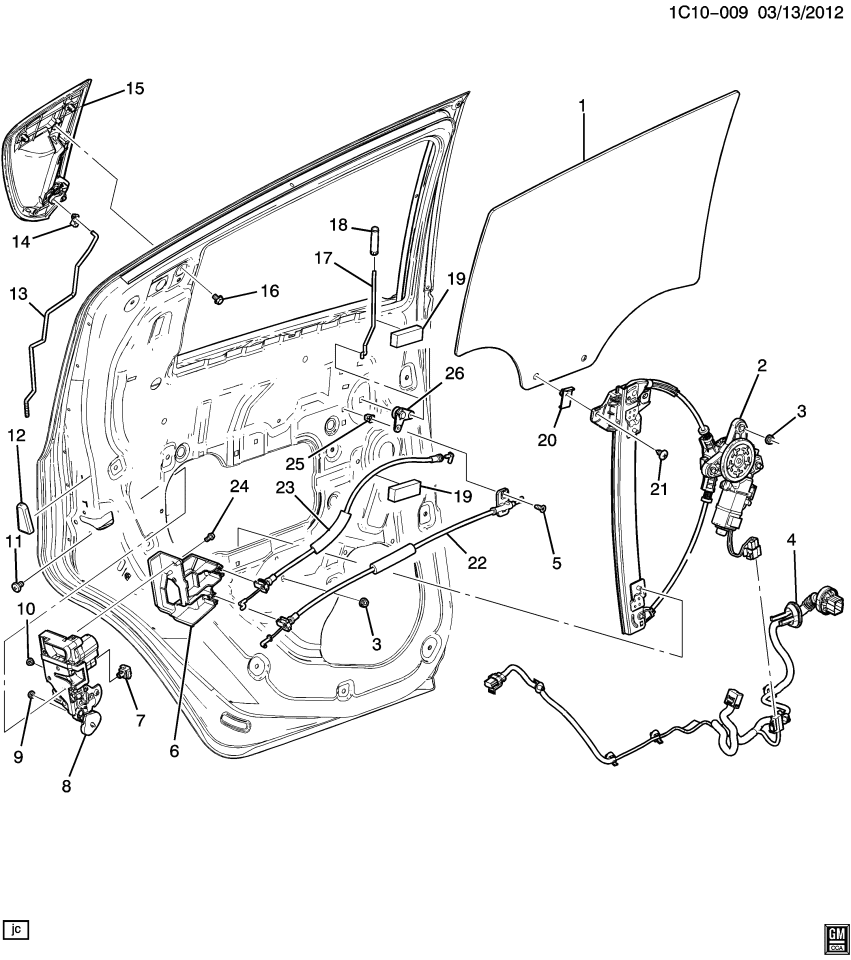 GM 94527011 Harness Asm-Rear Door Door Wiring