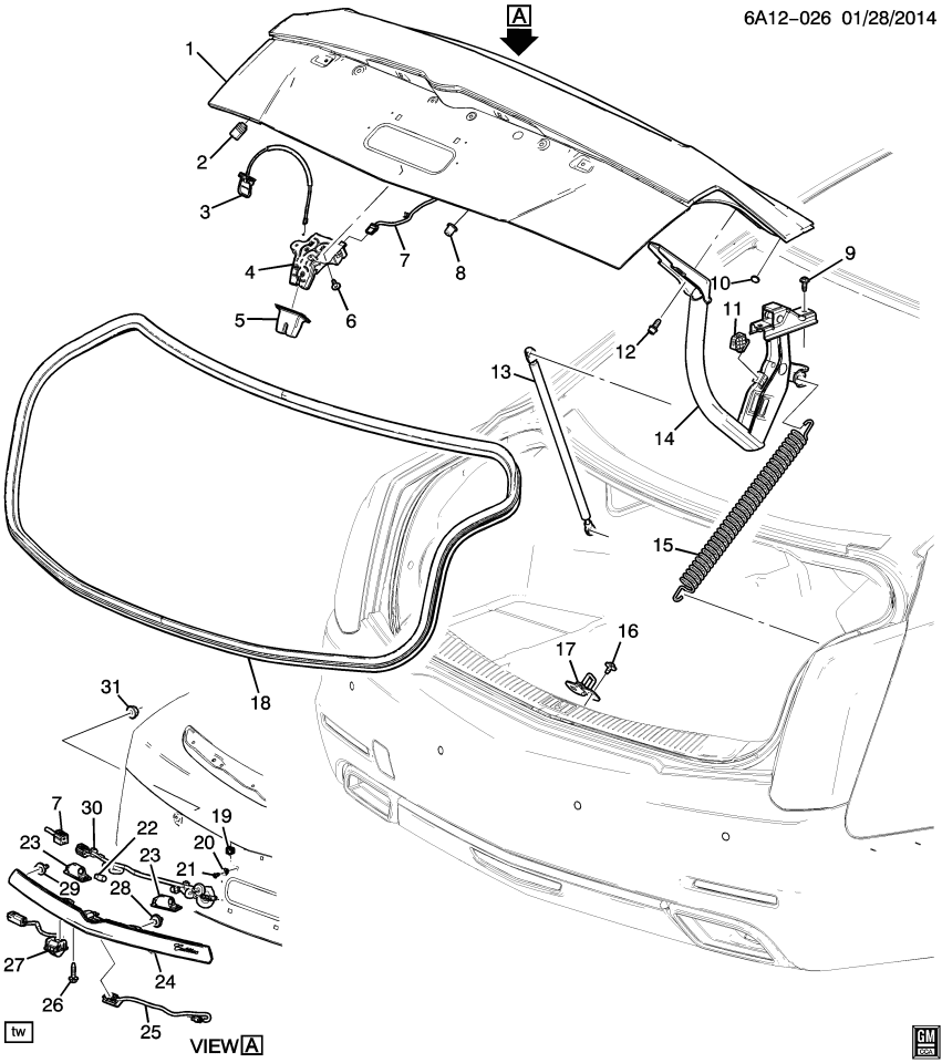 GM 23199275 Lift Cylinder