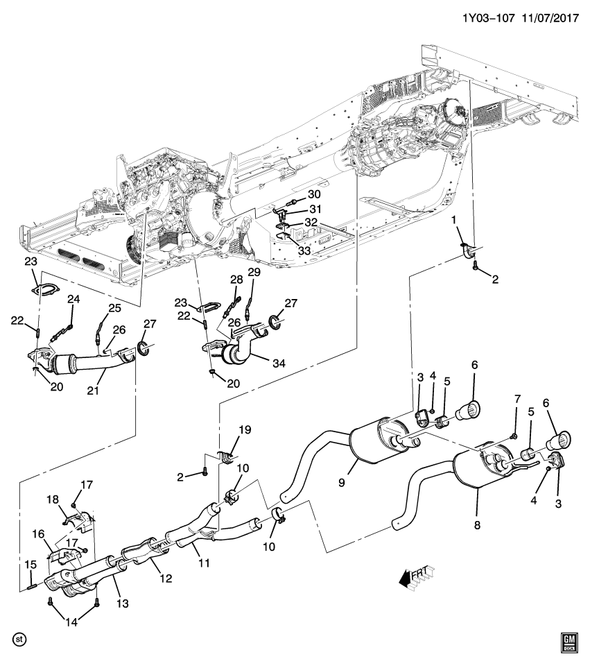 GM 84505415 INTER Exhaust Pipe Assembly