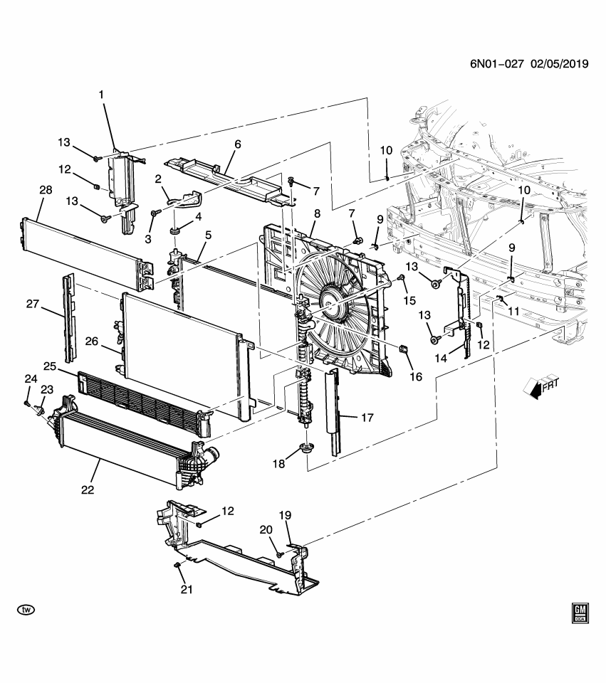 GM 13534367 INSULATOR ASM-RAD UPR
