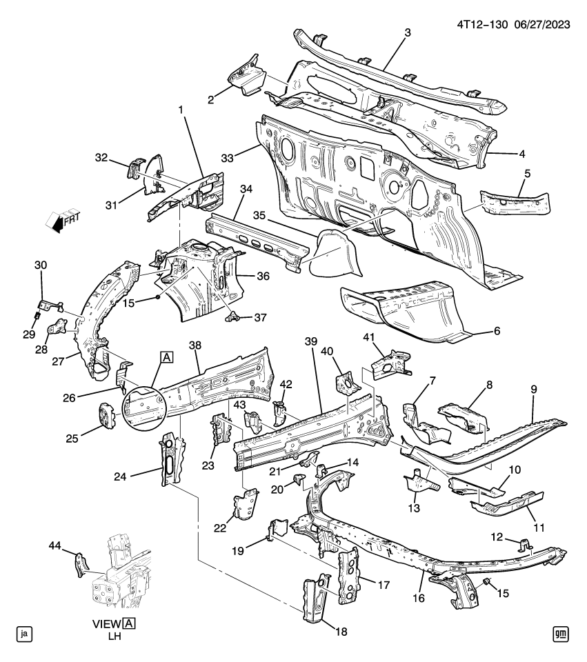 GM 60007865 PLATE ASM-BODY FRT BPR IMP BAR ANC