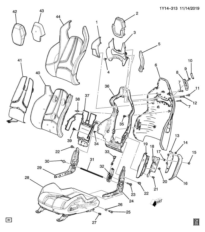 GM 84656916 Seat Belt Guide