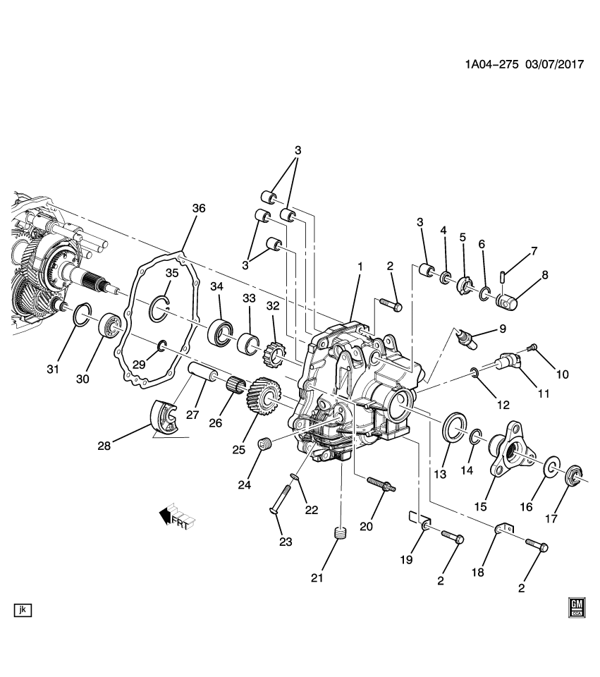 GM 24283443 Gasket-Trans Extension