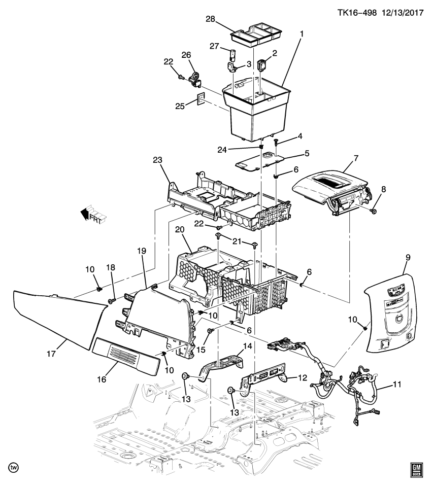 GM 84179354 Harness Asm-Front Floor Console Wiring