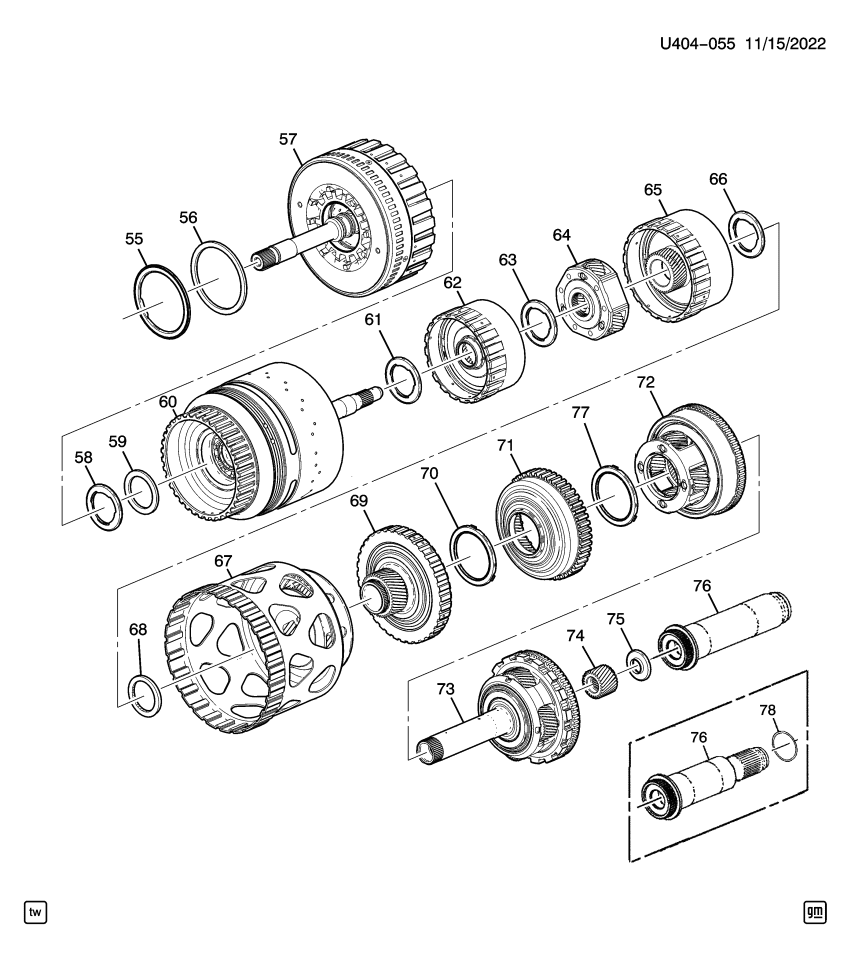 GM 24264380 Bearing Asm-Direct/Overdrive Carrier Thrust
