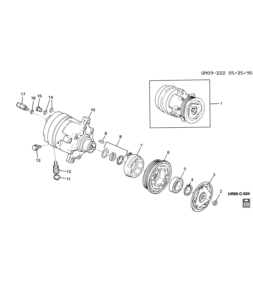 GM 19169426 Compressor Asm, A/C (Remanufacture)