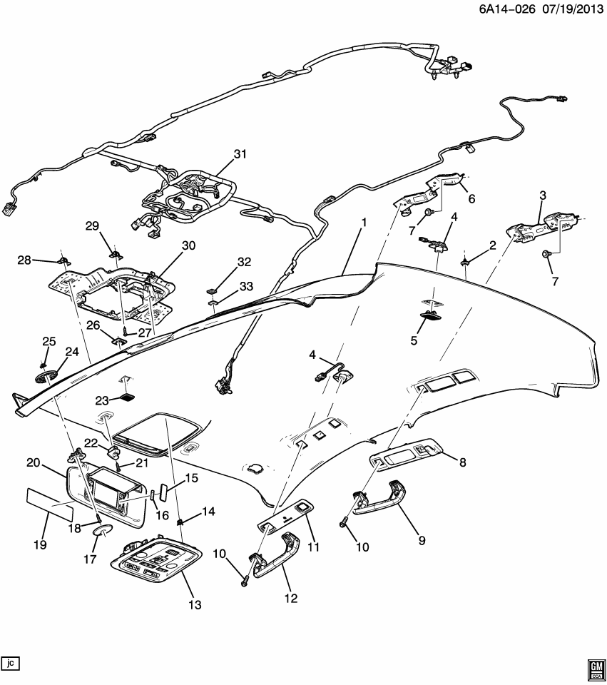 GM 23344039 Harness Asm-Windshield Header Wiring