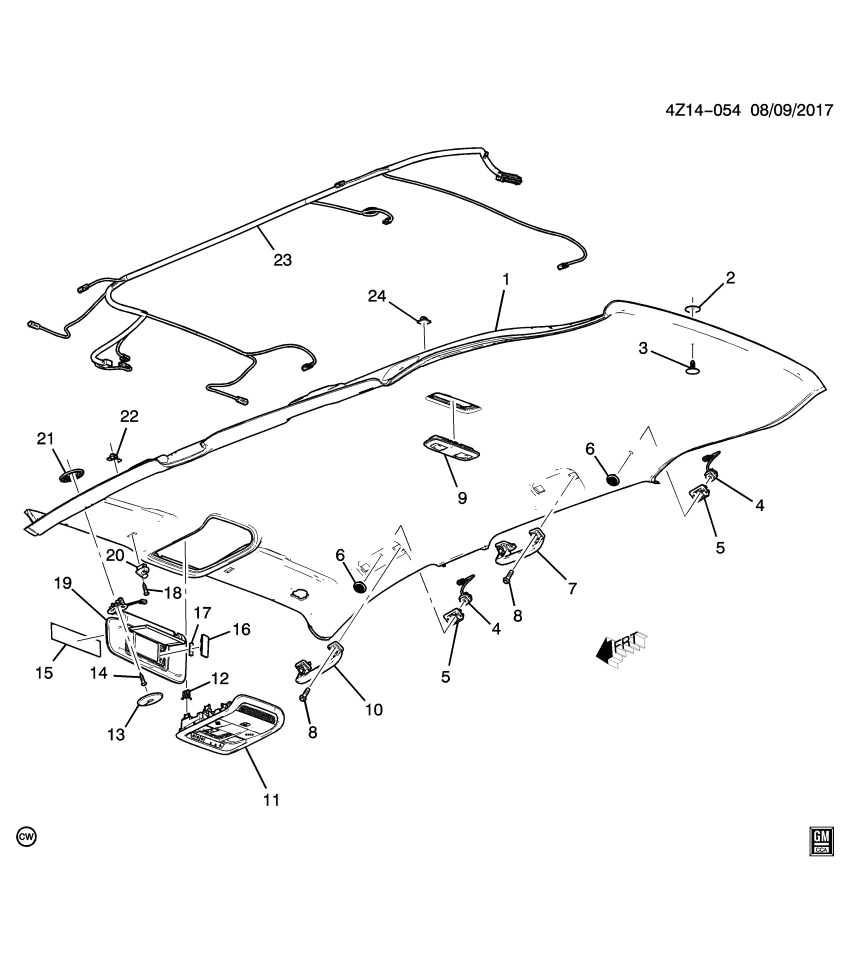 GM 39112077 Harness Asm-Roof Console Wiring