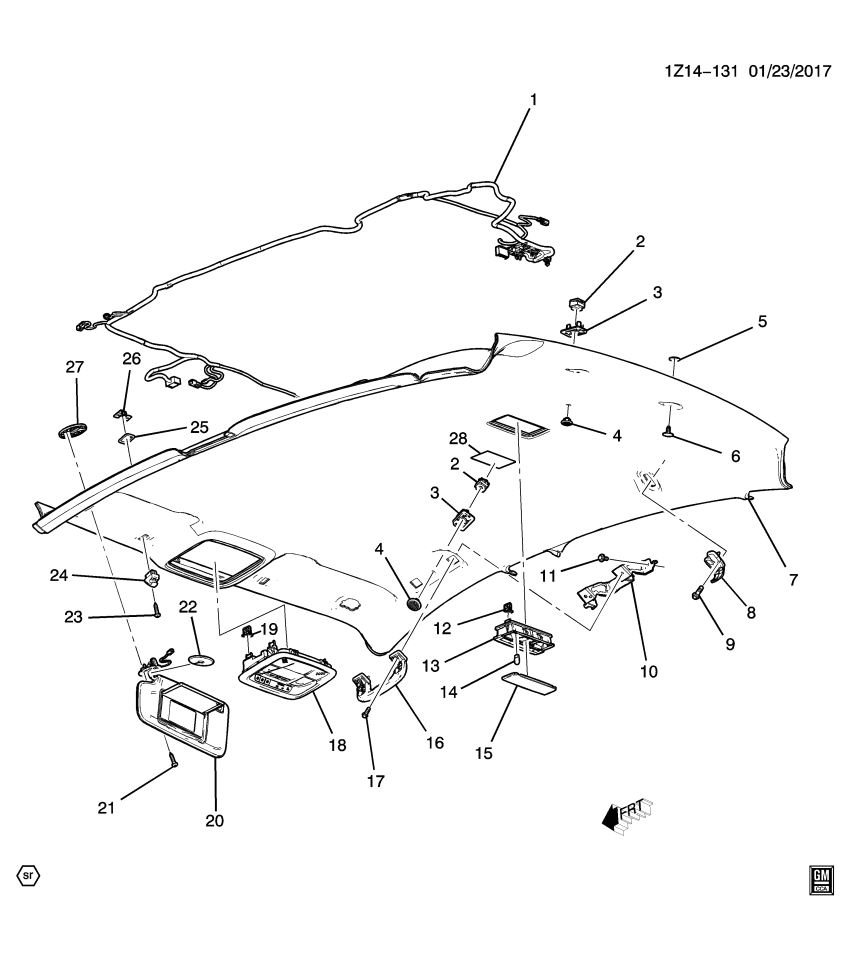 GM 23397500 Tape-Headlining Trim Panel