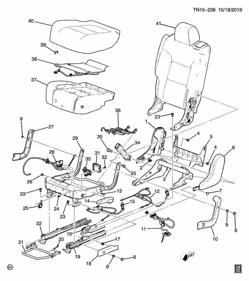 GM 84686882 COVER ASM-R/SEAT CUSH *BEIGE G