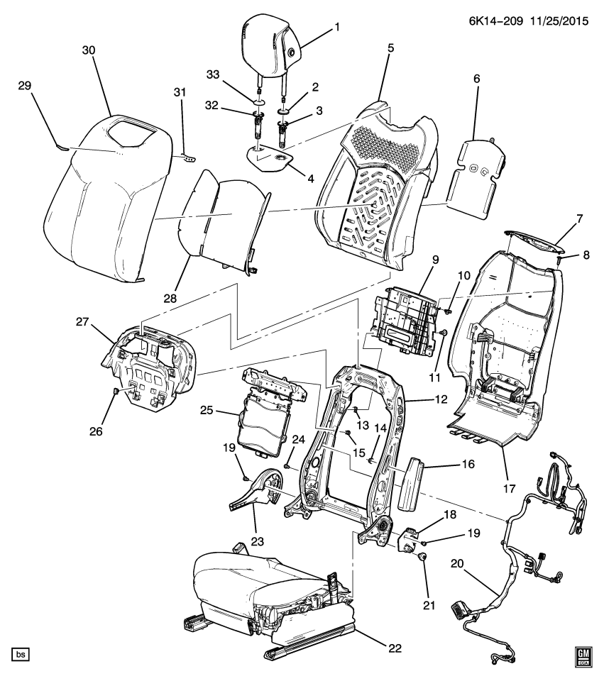 GM 23302983 Nut-Video Display Bracket