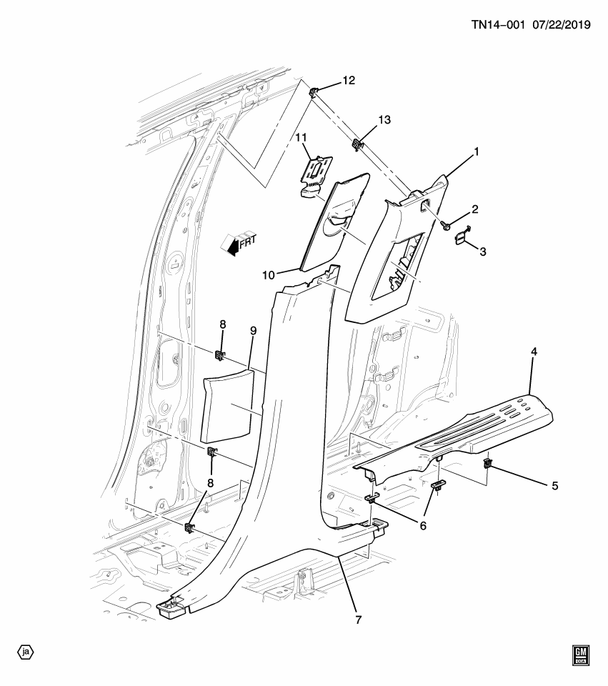 GM 84444110 CAP-CTR PLR UPR T/PNL BOLT *GREY R