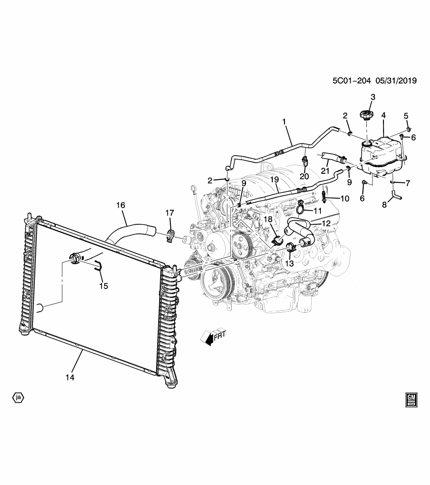 GM 11549297 CLIP, RAD INL HOSE