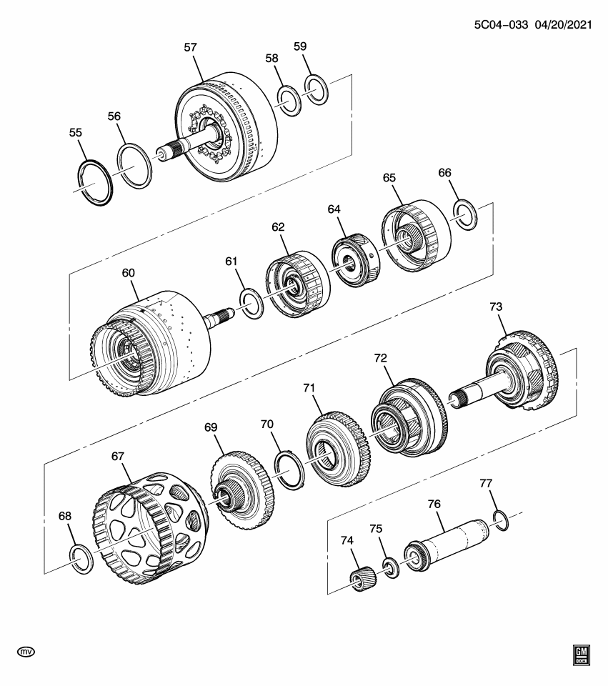 GM 24291788 BEARING ASM-1-3-5-6-7 CLU THR