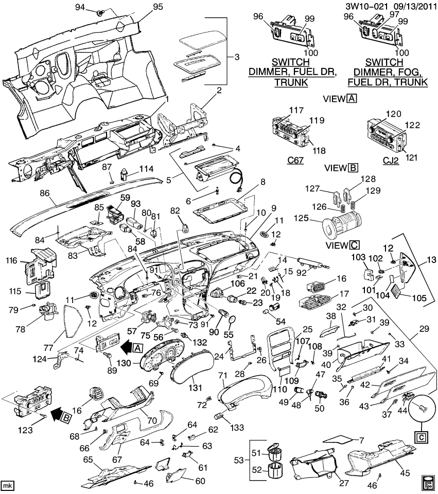 GM 10437580 Label-Instrument Panel Wiring Harness Fuse Block Identify